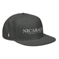 Traditional Nicaragua Snapback Hat Charcoal Grey - Loyalty Vibes