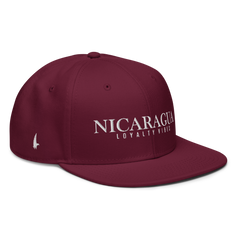 Traditional Nicaragua Snapback Hat Maroon - Loyalty Vibes