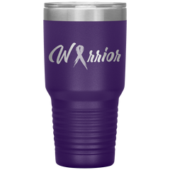 Breast Cancer Warrior Tumbler Purple 30oz. Stainless Steel - Loyalty Vibes