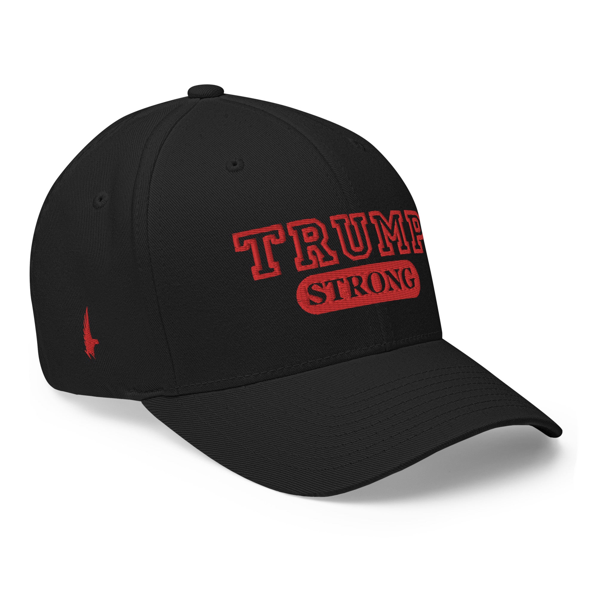 Loyalty Vibes Trump Strong Fitted Hat Black Red - Loyalty Vibes