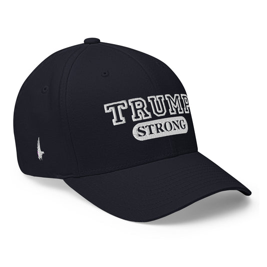 Loyalty Vibes Trump Strong Fitted Hat Navy Blue Fitted - Loyalty Vibes