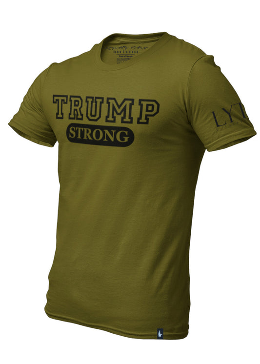 Loyalty Vibes Trump Strong T-Shirt Camo Green Black - Loyalty Vibes
