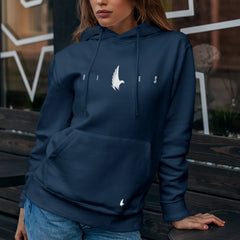 Flex Logo Hoodie Navy Blue - Loyalty Vibes