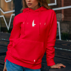 Flex Logo Hoodie Red White - Loyalty Vibes