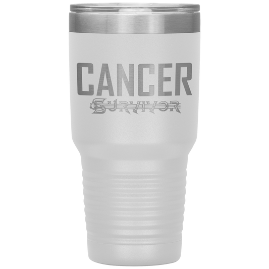 Cancer Survivor Tumbler White - Loyalty Vibes