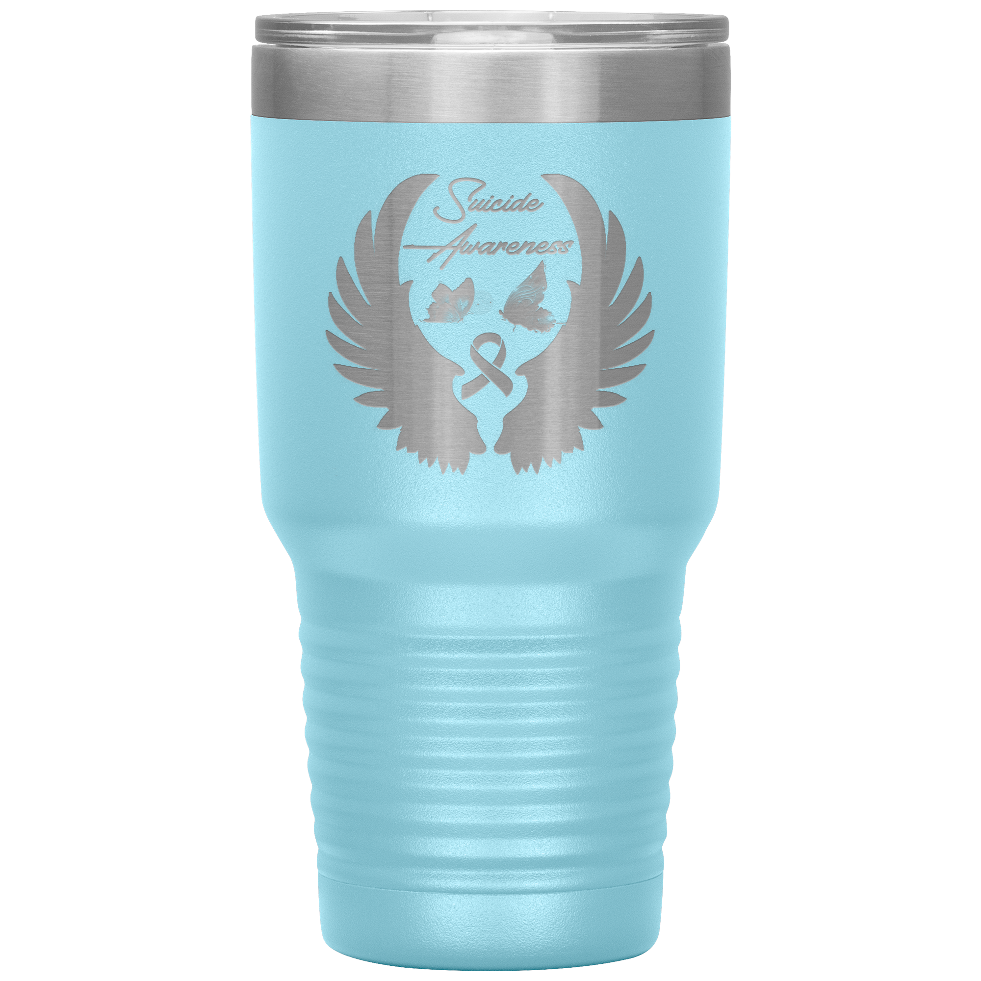 Suicide Awareness Battle Tumbler Light Blue - Loyalty Vibes