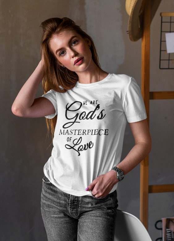 We Are God's Masterpiece Of Love Tee White - Loyalty Vibes