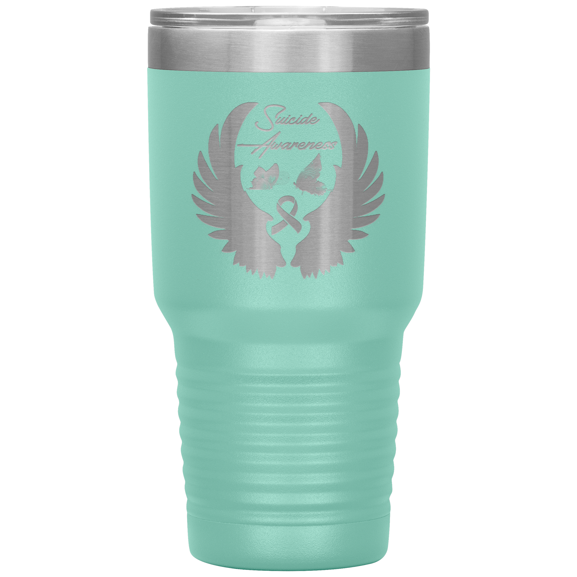 Suicide Awareness Battle Tumbler Teal - Loyalty Vibes