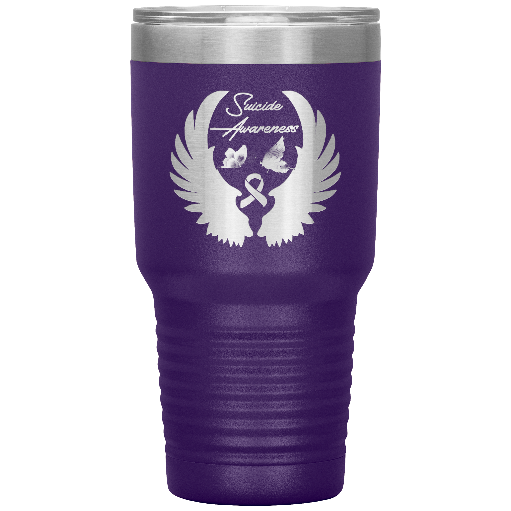 Suicide Awareness Battle Tumbler Purple - Loyalty Vibes