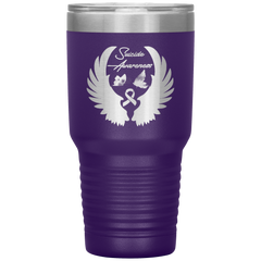 Suicide Awareness Battle Tumbler Purple - Loyalty Vibes