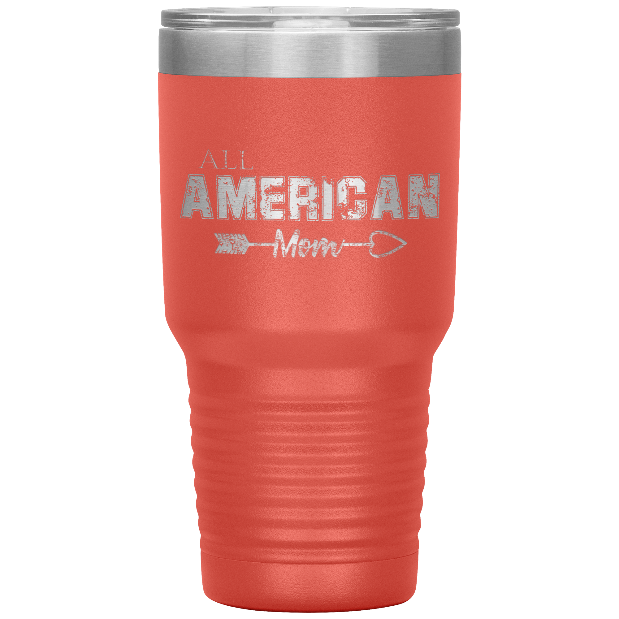 All American Mom Tumbler Coral - Loyalty Vibes